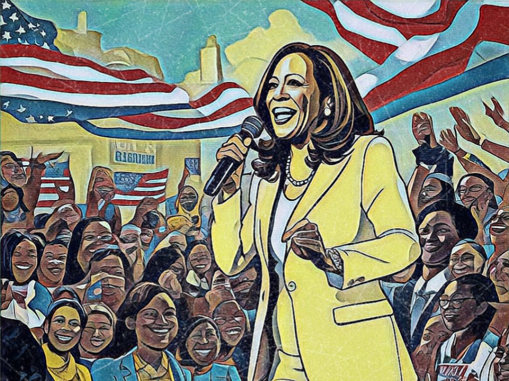 Kamala Harris im amerikanischen Wahlkampf.